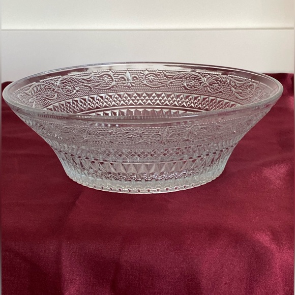 EUC VTG KIG Malaysia Clear Round Decorative Glass Serving Bowl - Picture 10 of 11